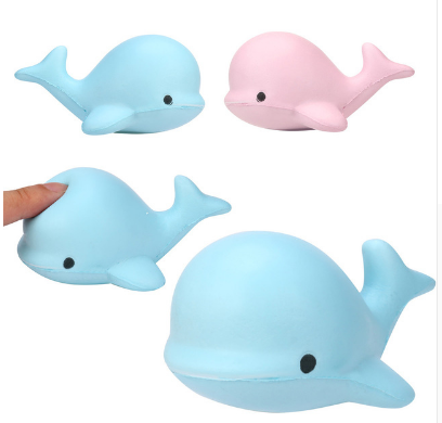 Whale Squishy Keychain
